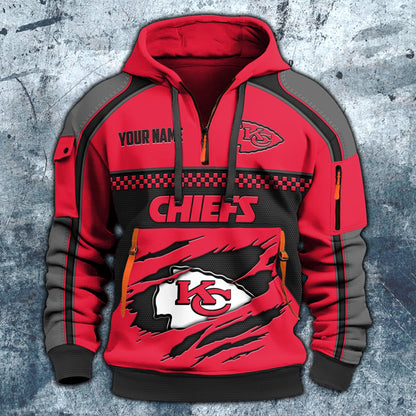 NFL x KC Personalized Half-zip Hoodie HLP HLPHUONG