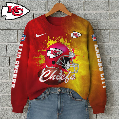 NFL x KC Premium 3D Printed Long Sleeve Sweatshirt HLP 271025