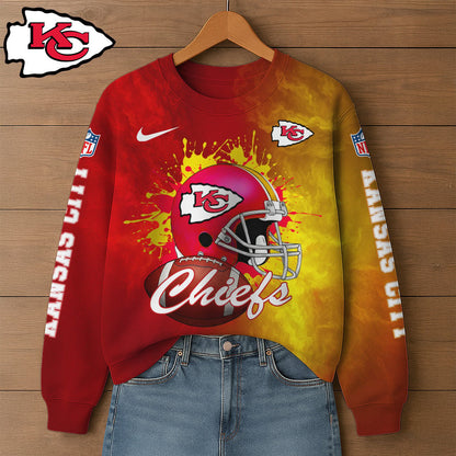 NFL x KC Premium 3D Printed Long Sleeve Sweatshirt HLP 271025