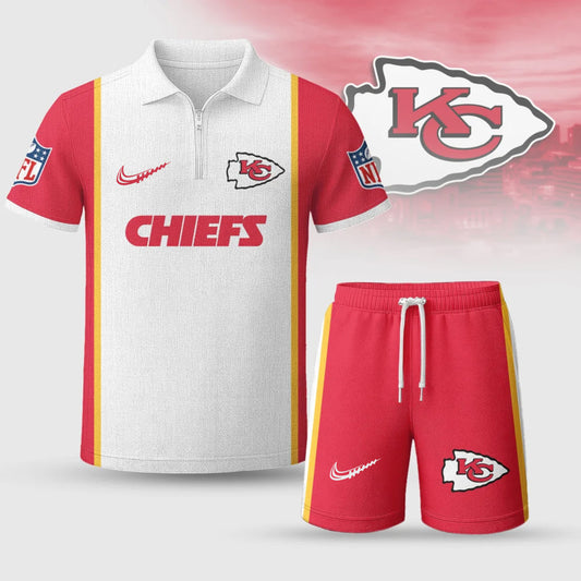 NFL x KC Premium Combo Polo And Shorts V1 NAK NHM