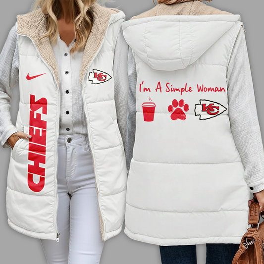 NFL x KC Premium NFL Simple Girl Quilted Vest V1 NAK