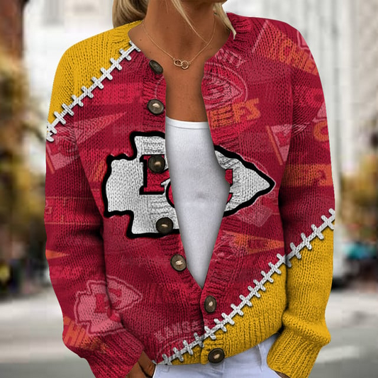 NFL x KC Women cardigan sweater V1 NAK TXP