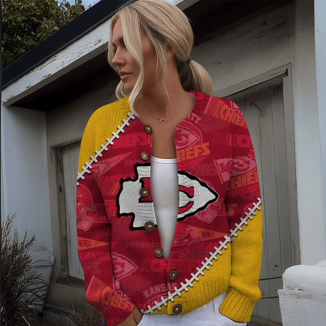 NFL x KC Women cardigan sweater V1 NAK TXP