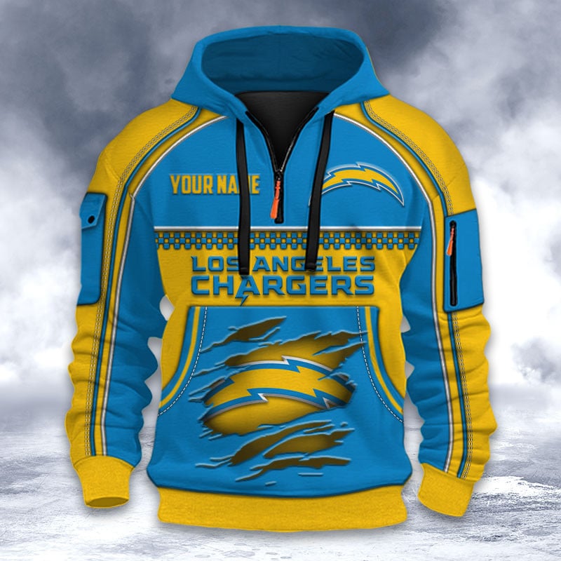 NFL x LAC Personalized Half-zip Hoodie HLP