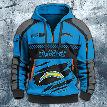 NFL x LAC Personalized Half-zip Hoodie HLP