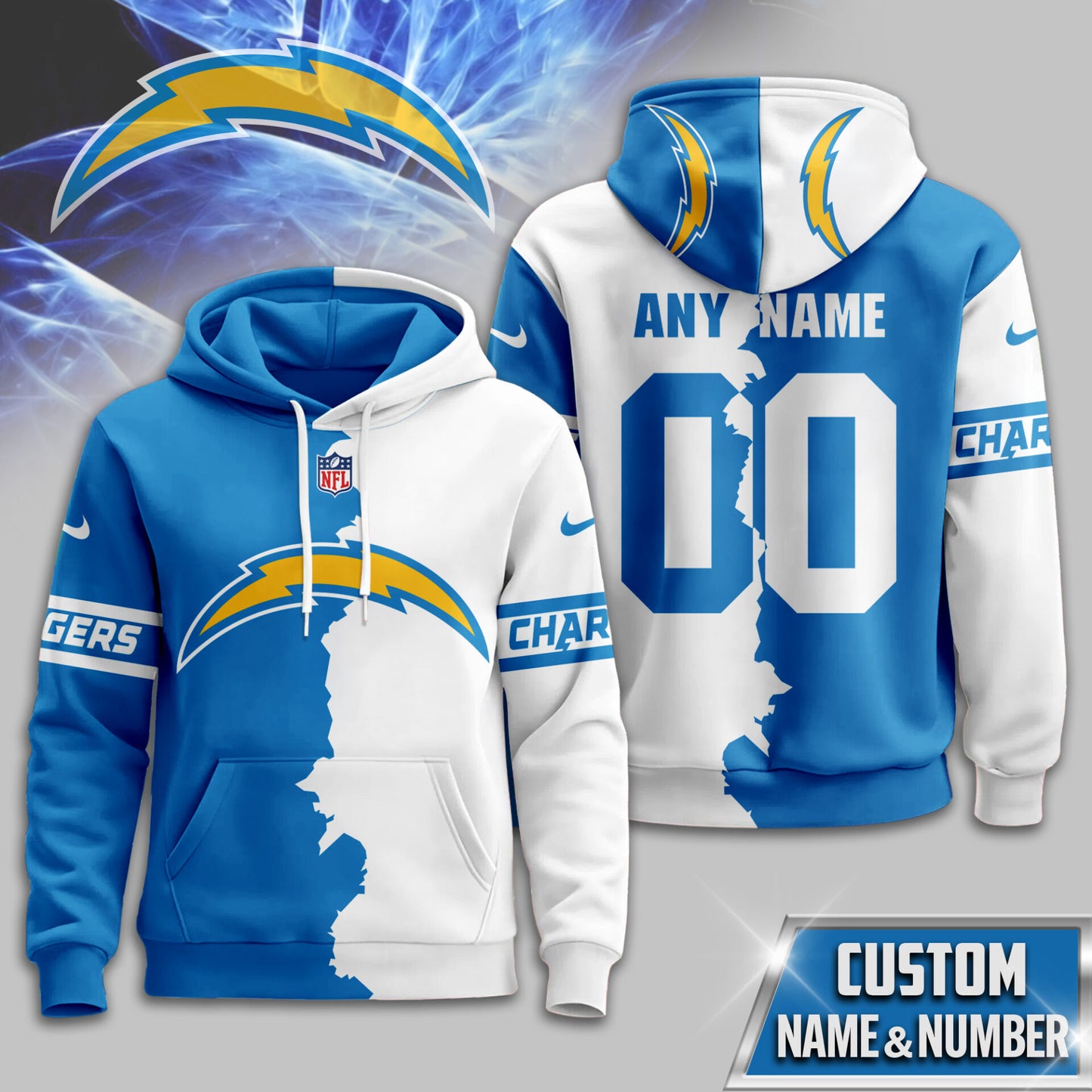 NFL x LAC Split Personalized Hoodie HLP