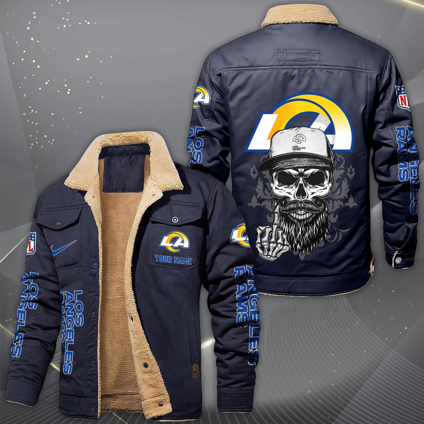 NFL x LAR Fleece Lined Cargo Jacket HLP