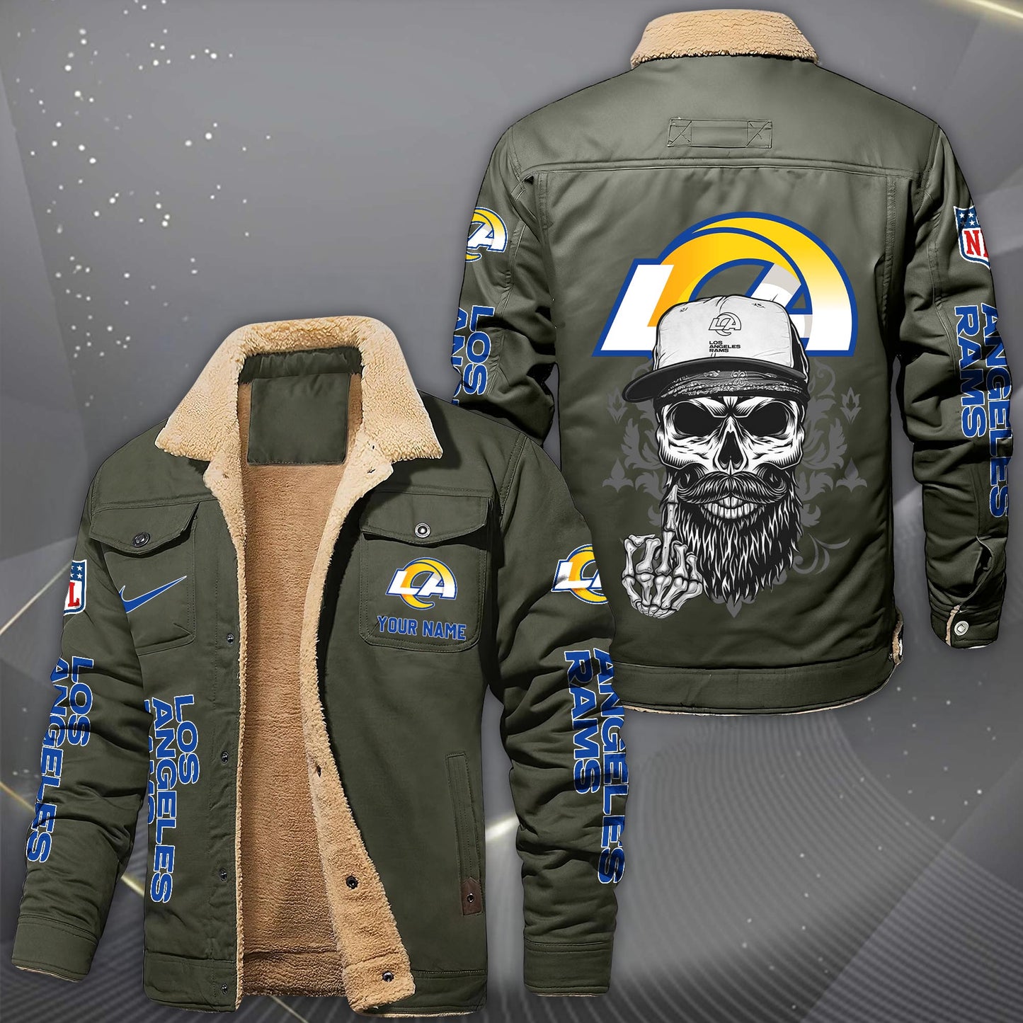 NFL x LAR Fleece Lined Cargo Jacket HLP