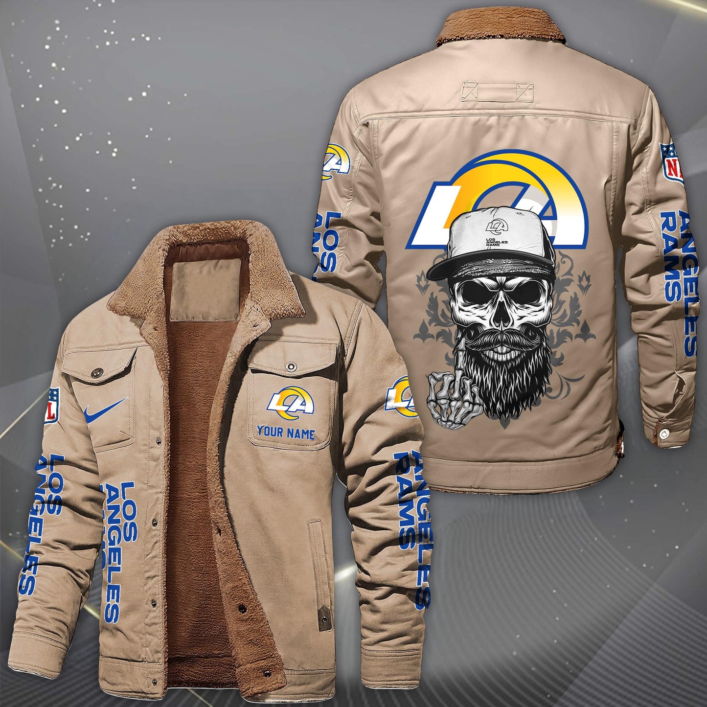 NFL x LAR Fleece Lined Cargo Jacket HLP