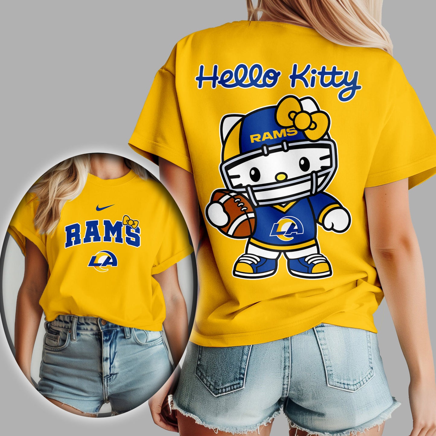 NFL x LAR Hello Kitty Premium 3D Shirt HLP