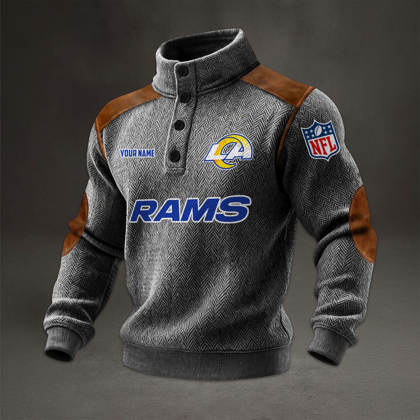 NFL x LAR Men stand-up collar sweatshirt V1 NAK NHM