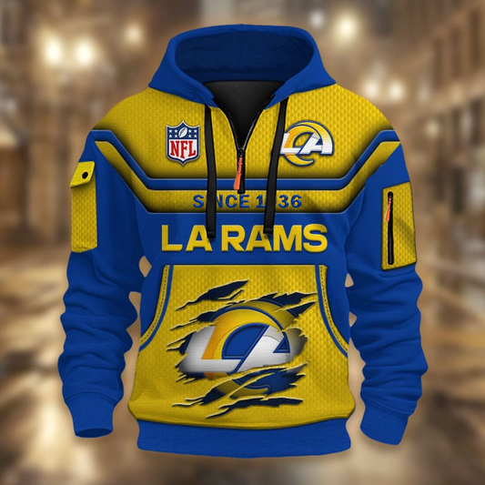 NFL x LAR Multicolor Zip Hoodie Shirt DDT CTND