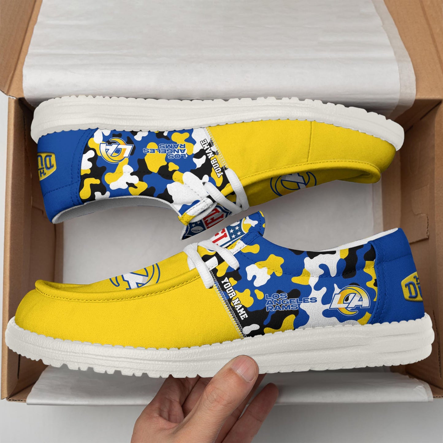 NFL x LAR Personalized Canvas Loafer Shoes HLP