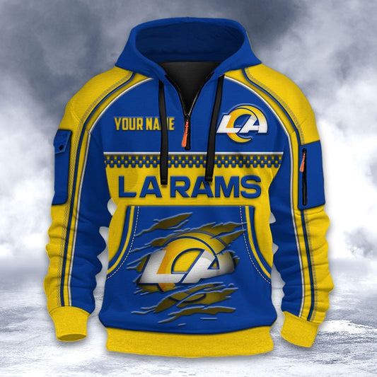 NFL x LAR Personalized Half-zip Hoodie HLP