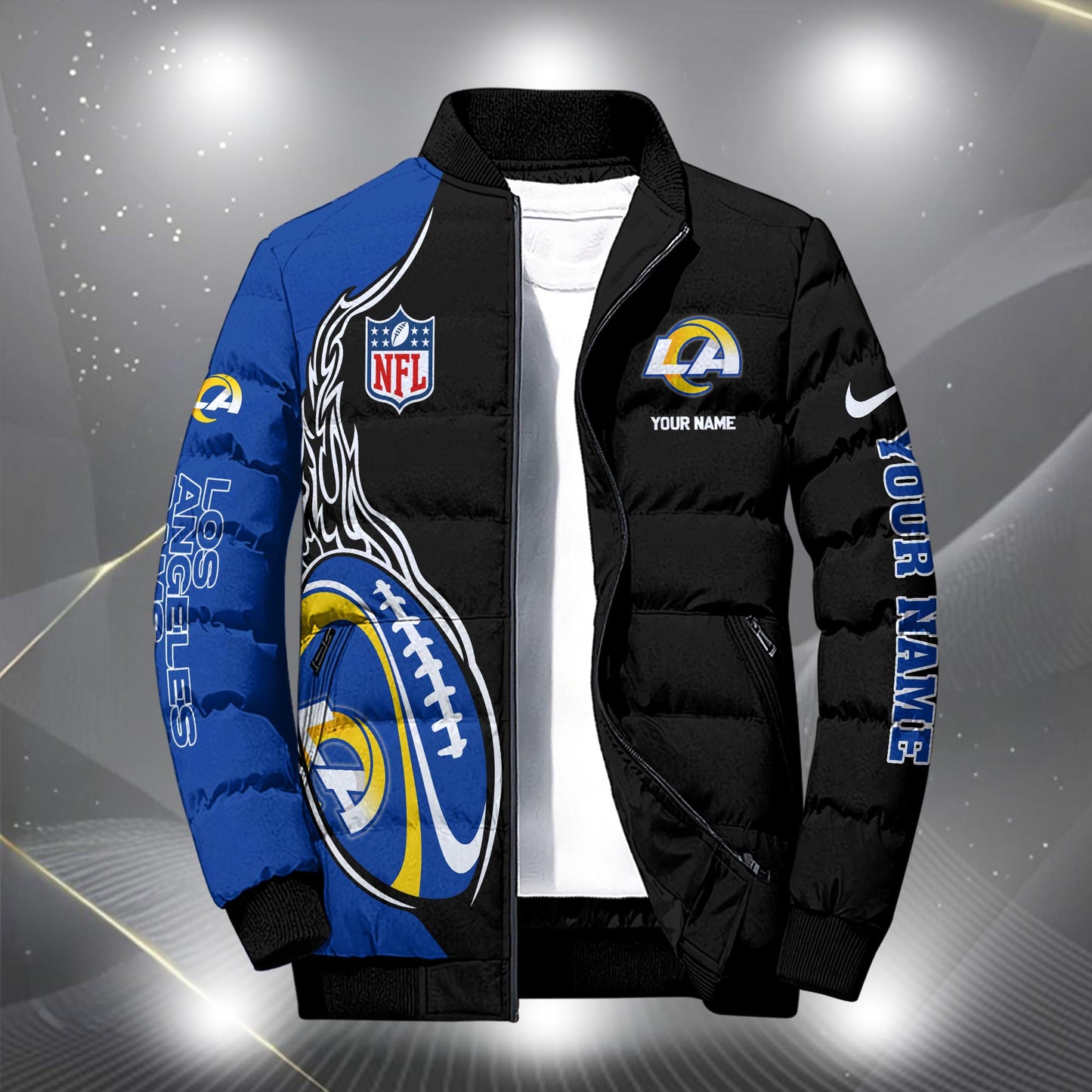 NFL x LAR Personalized Puffer Jacket HLP