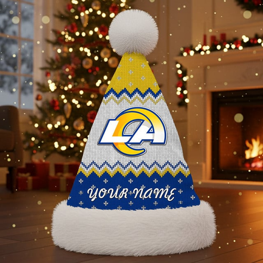NFL x LAR Personalized Santa Hat Christmas Gift For Fan V1 NAK