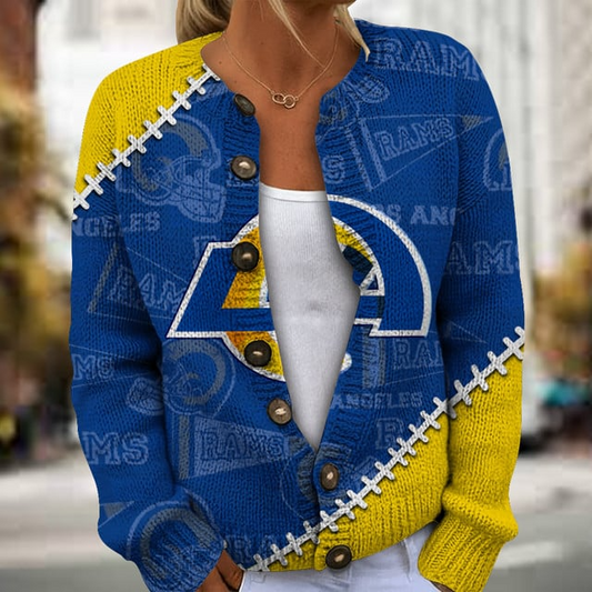 NFL x LAR Women cardigan sweater V1 NAK TXP