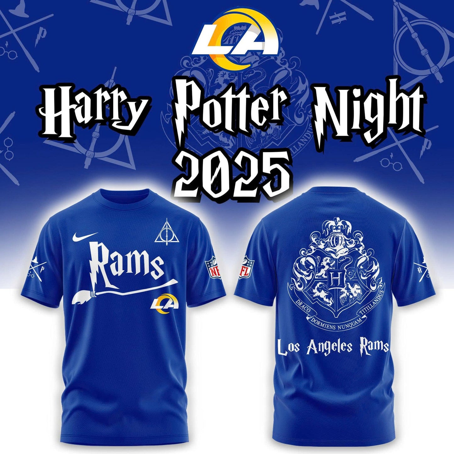 NFL x LAR x Harry Potter 3D Shirt HLP 251025