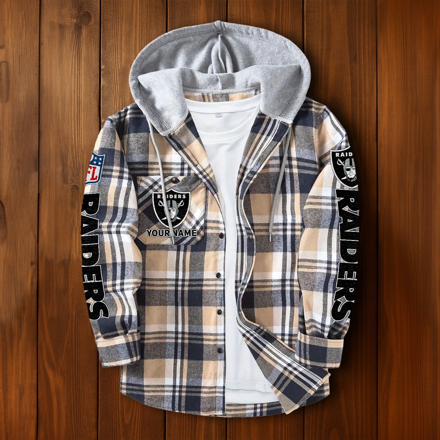 NFL x LV Personalized Flannel Hoodie Shirts HLP