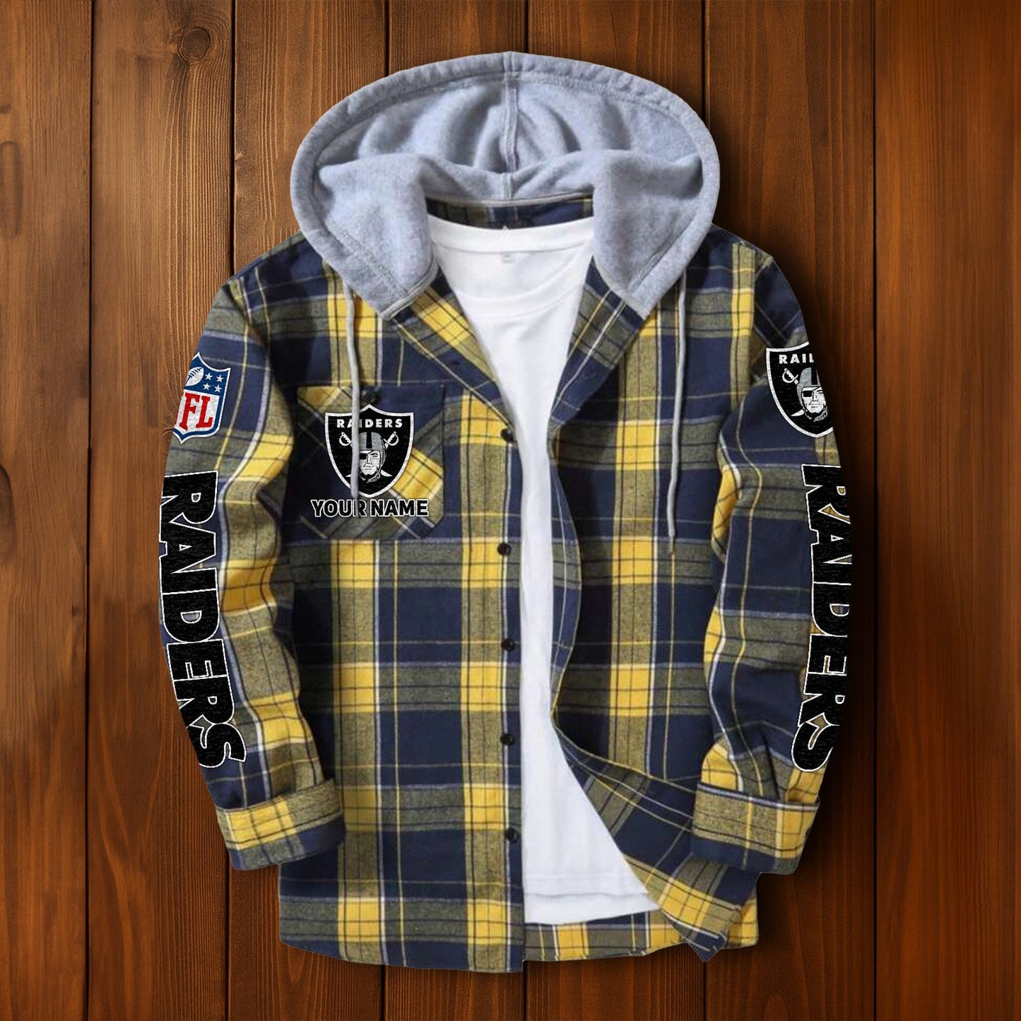NFL x LV Personalized Flannel Hoodie Shirts HLP