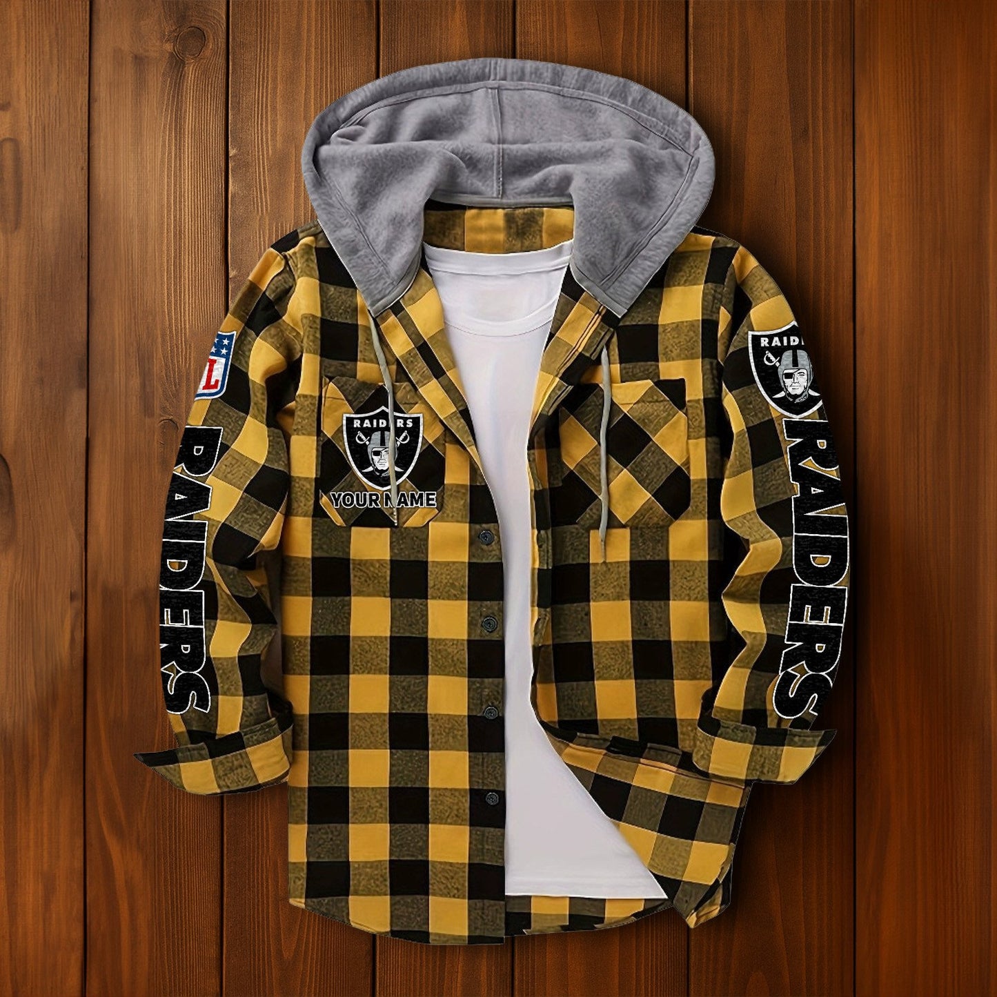 NFL x LV Personalized Flannel Hoodie Shirts HLP