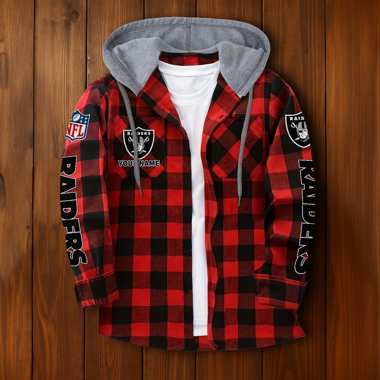 NFL x LV Personalized Flannel Hoodie Shirts HLP