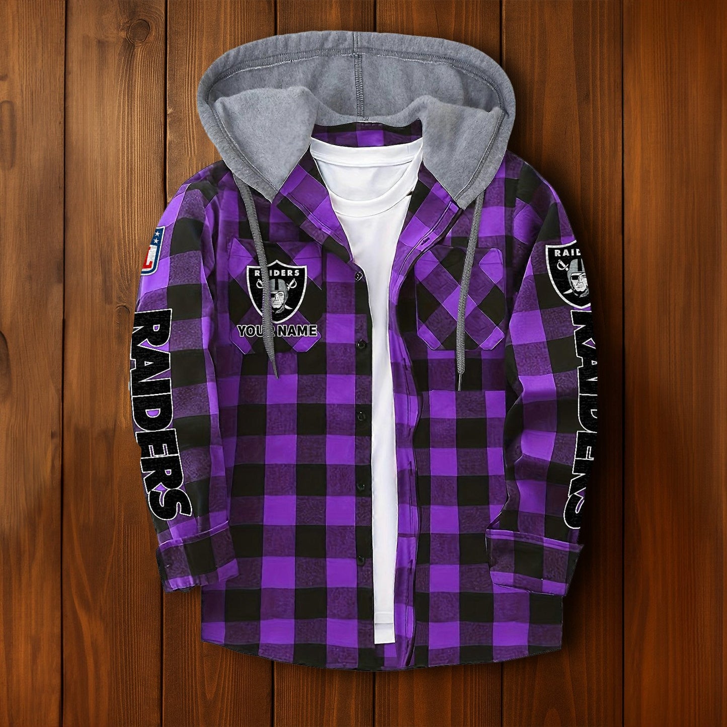 NFL x LV Personalized Flannel Hoodie Shirts HLP