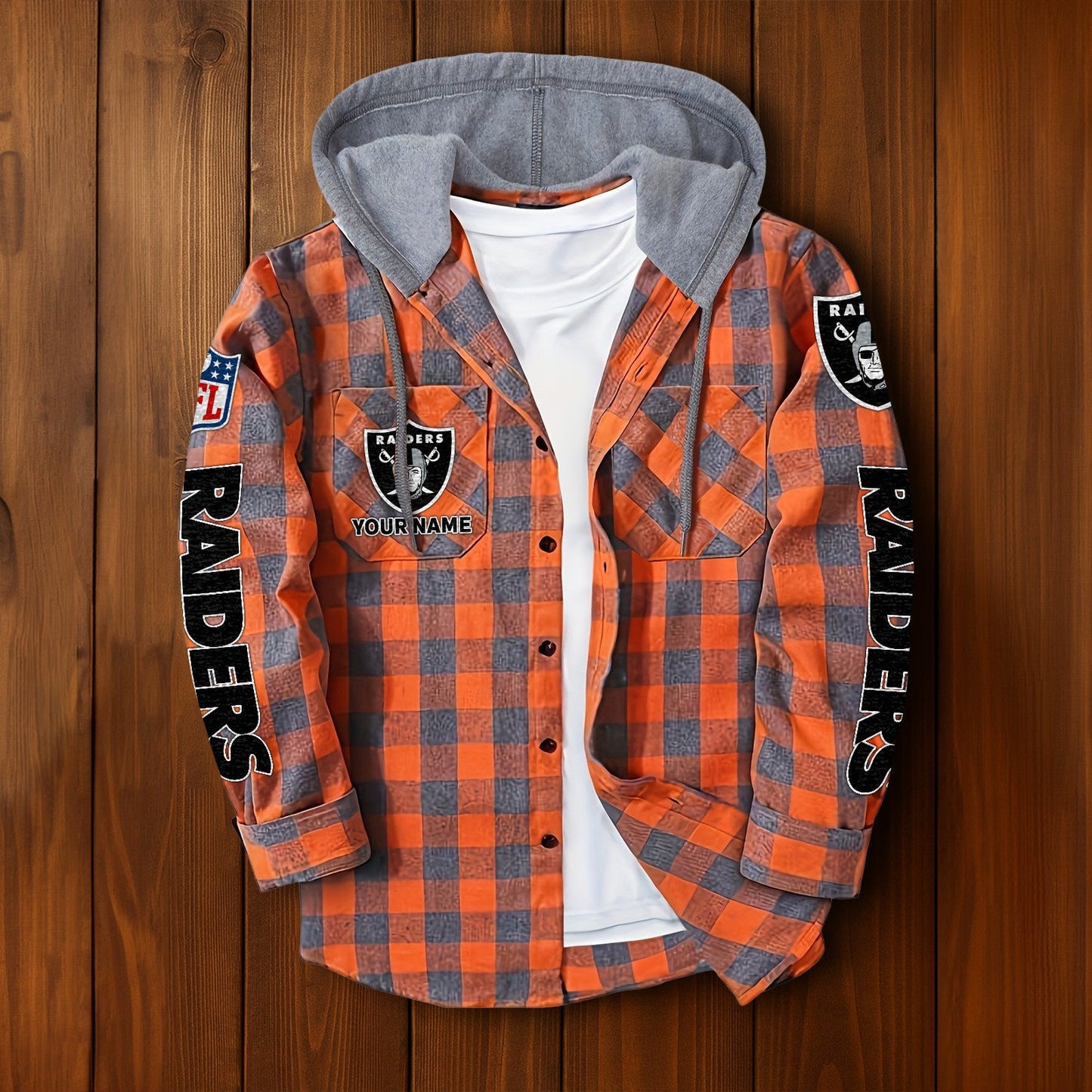 NFL x LV Personalized Flannel Hoodie Shirts HLP
