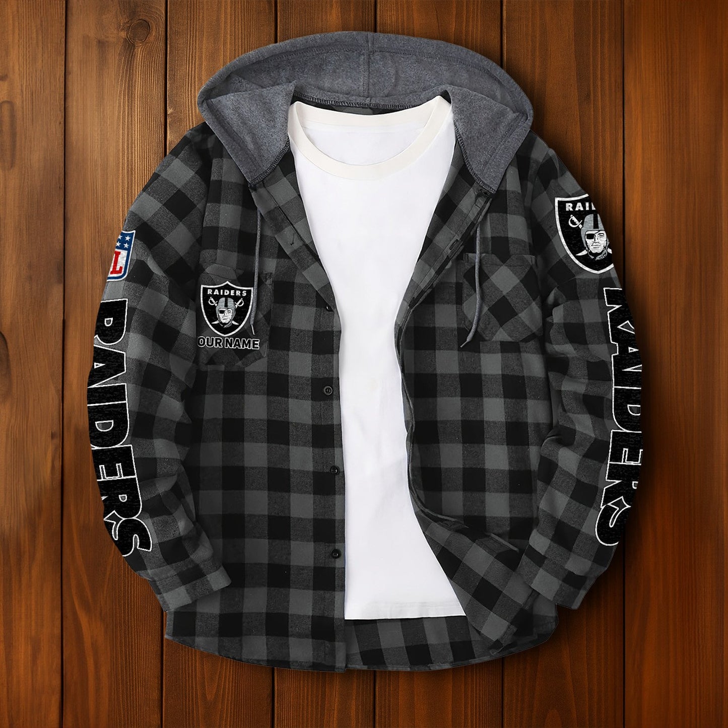 NFL x LV Personalized Flannel Hoodie Shirts HLP