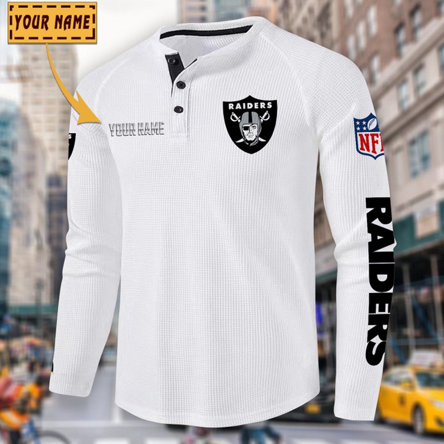 NFL x LV Solid color long sleeve bottoming shirt henley shirt V1 NAK NHM