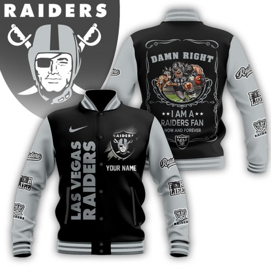 NFL x LVR Personalized Custom Baseball Jacket V1 NAK