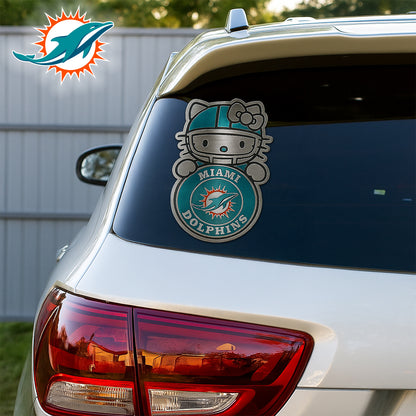 NFL x MIA Hello Kitty Car Badge Sticker HLP