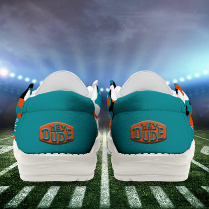 NFL x MIA Personalized Canvas Loafer Shoes HLP