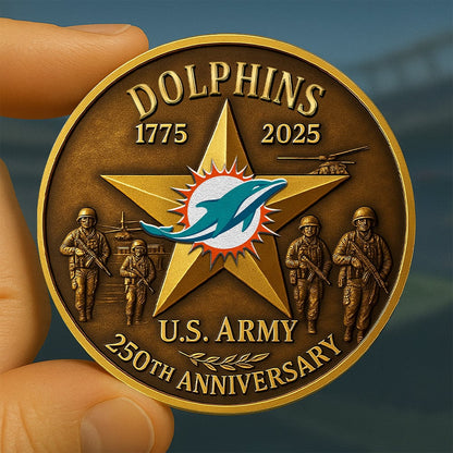 NFL X MIA Premium U.S Army Anniversary Coin HLP