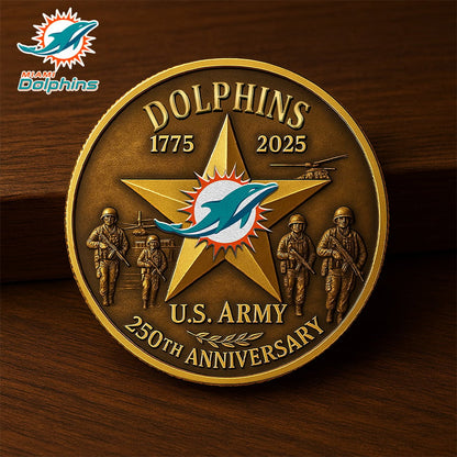 NFL X MIA Premium U.S Army Anniversary Coin HLP