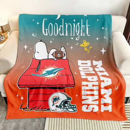 NFL x MIA Snoopy Fan Blanket HLP 271025