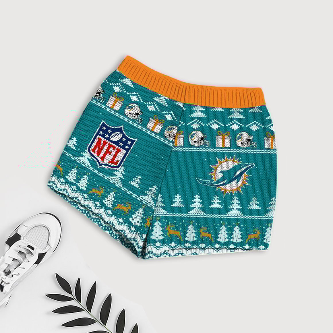 NFL x MIA Touchdown Holiday Sweatshirt & Shorts Set HLP 251025