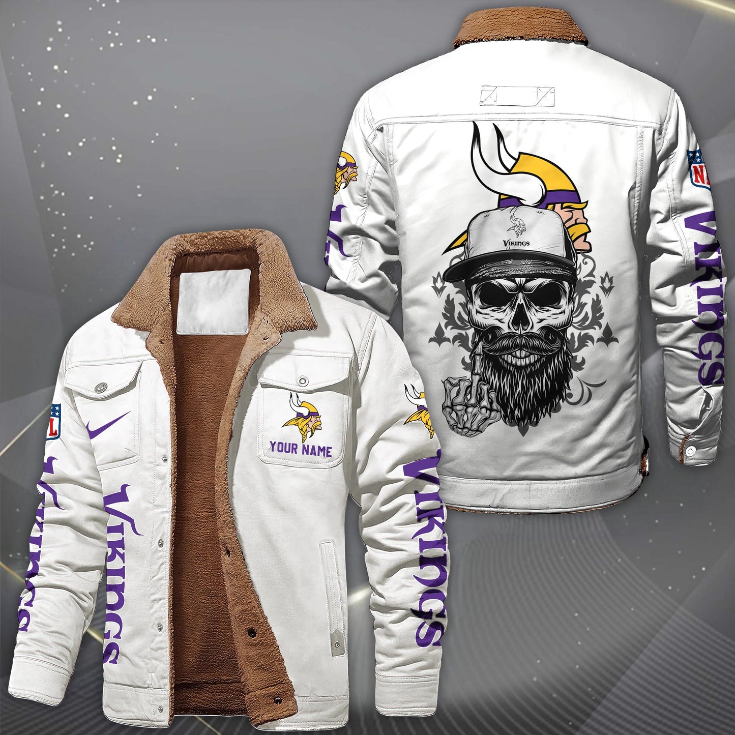 NFL x MIN Fleece Lined Cargo Jacket HLP