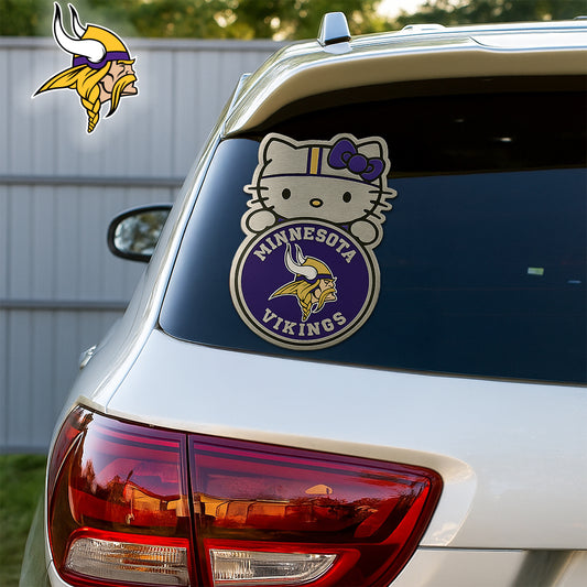 NFL x MIN Hello Kitty Car Badge Sticker HLP