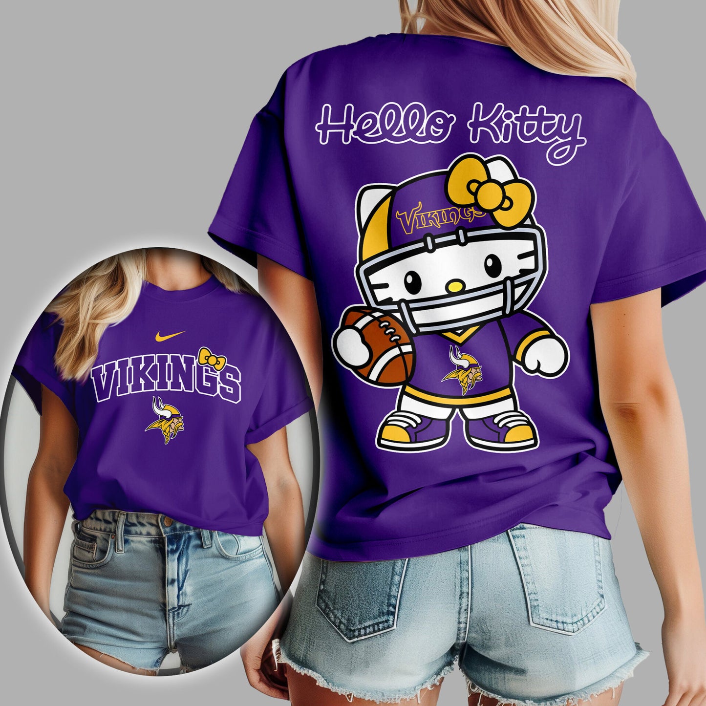 NFL x MIN Hello Kitty Premium 3D Shirt HLP