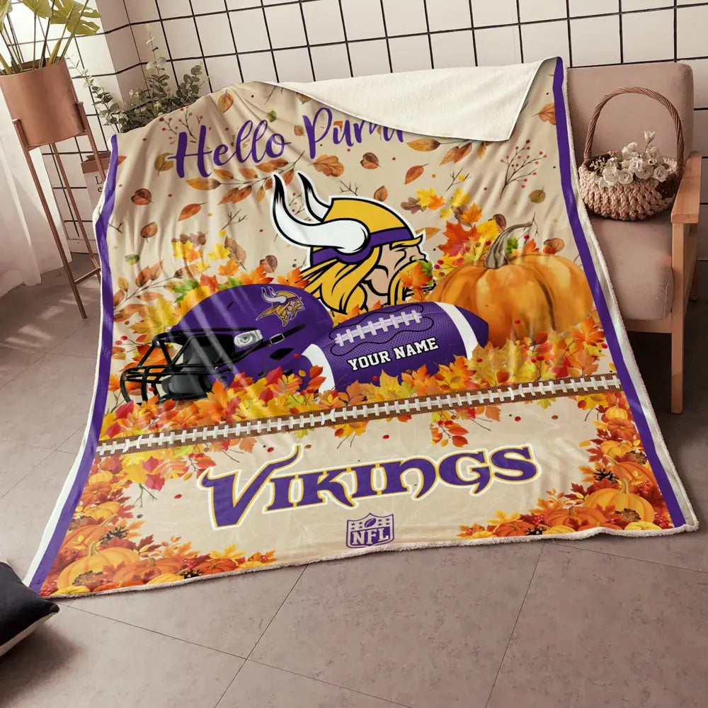 NFL x MIN Hello Pumpkin Quilt HLP HLPHUONG