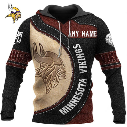 NFL x MIN Leather Pride Personalized Hoodie HLP