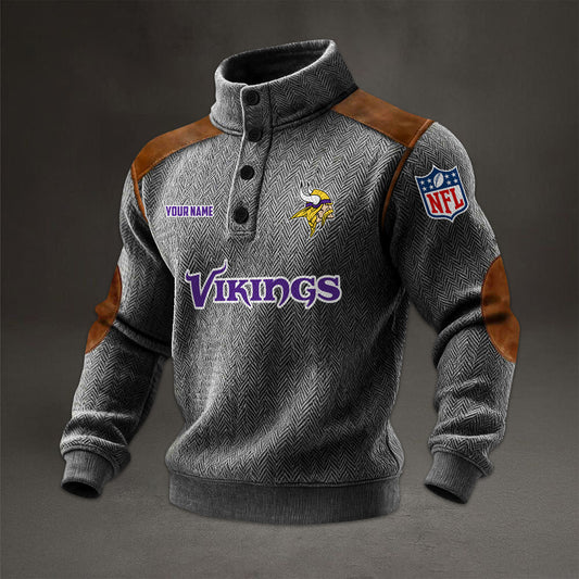NFL x MIN Men stand-up collar sweatshirt V1 NAK NHM