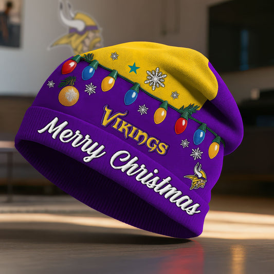 NFL x MIN Merry Christmas Beanie Hat HLP