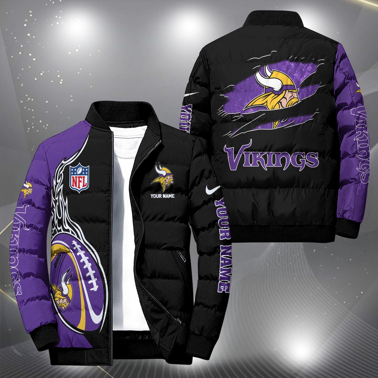 NFL x MIN Personalized Puffer Jacket HLP