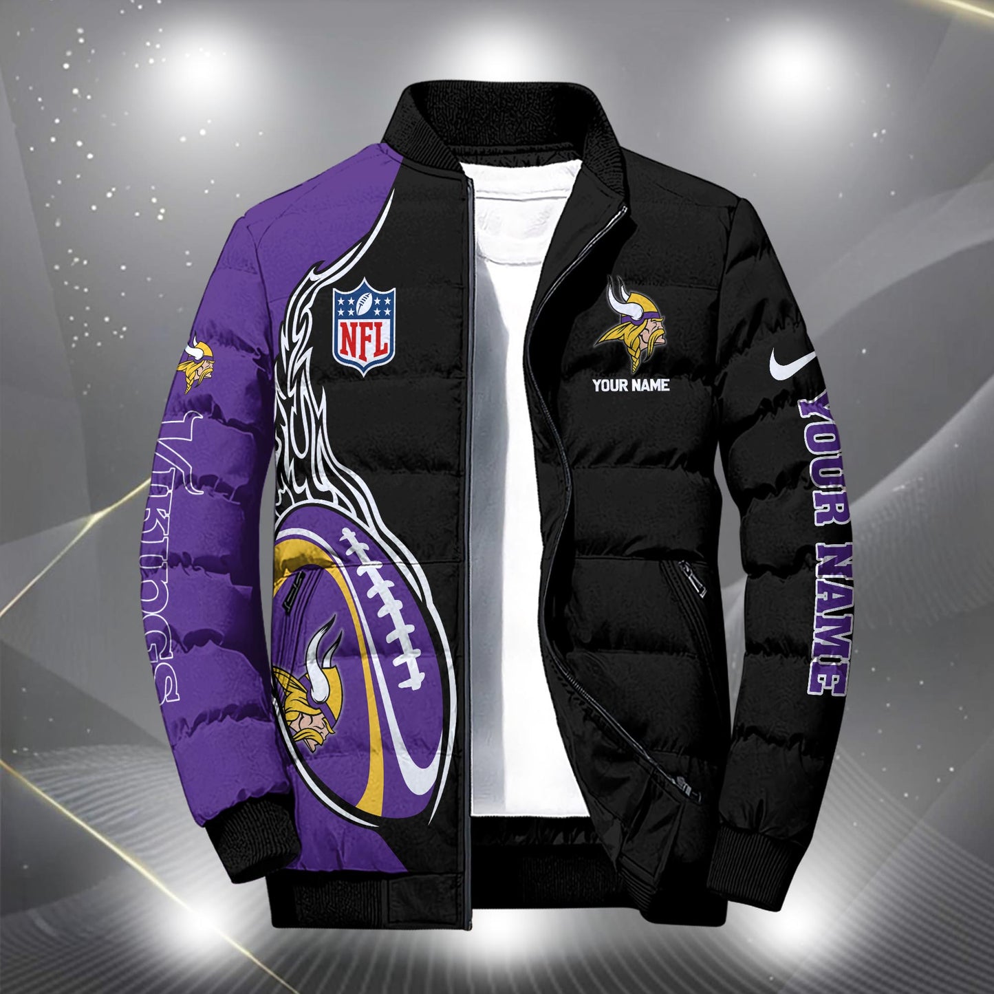 NFL x MIN Personalized Puffer Jacket HLP