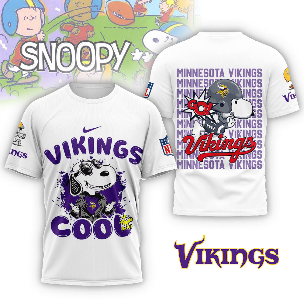 NFL x MIN Snoopy Cool 3D Shirt HLP 271025