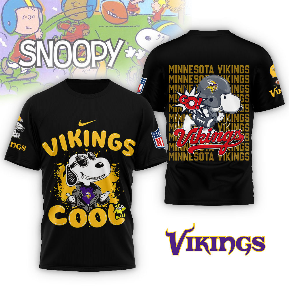 NFL x MIN Snoopy Cool 3D Shirt HLP 271025