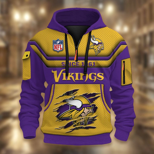 NFL x MV Multicolor Zip Hoodie Shirt DDT CTND