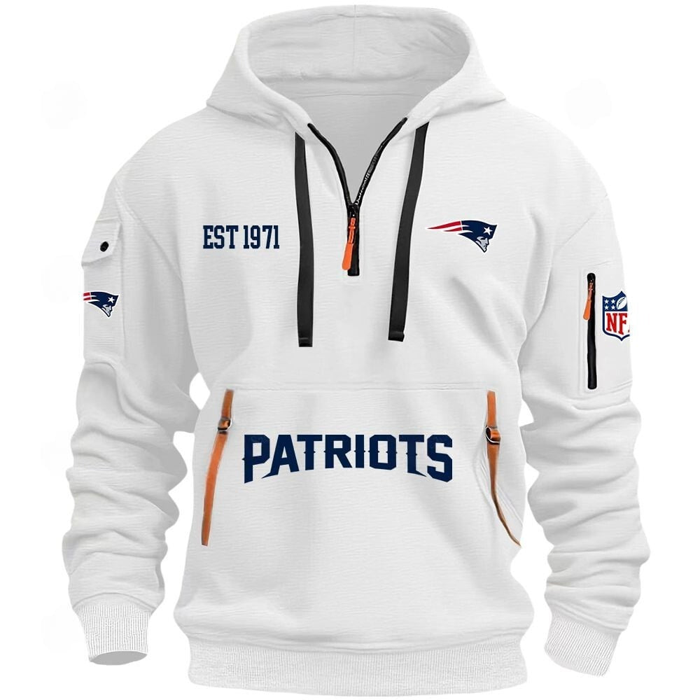 NFL x NE EST 1971 HOODIE HALF ZIPPER HLP